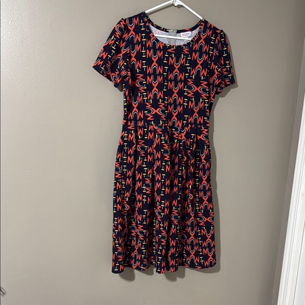 LuLaRoe Blue Ruffled Midi Sundress